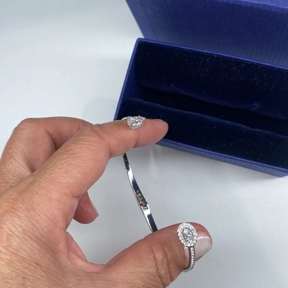 Swarovski Attract Bangle, White, Rhodium plating - Picture 12 of 16